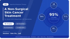 SRT Superficial Radiation Therapy for skin cancer treatment — non-surgical option at Advanced Dermatology & Skin Cancer Specialists, Stockton, Yuba City, and Lodi, CA